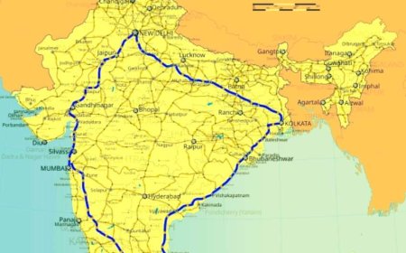 Golden Quadrilateral - भारत के चार महानगरों को जोड़ने वाला राष्ट्रीय राजमार्ग"