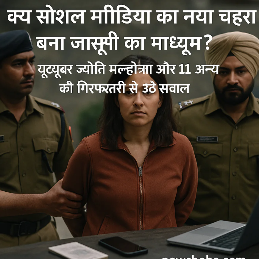 क्या सोशल मीडिया का नया चेहरा बना जासूसी का माध्यम? यूट्यूबर ज्योति मल्होत्रा और 11 अन्य की गिरफ्तारी से उठे सवाल