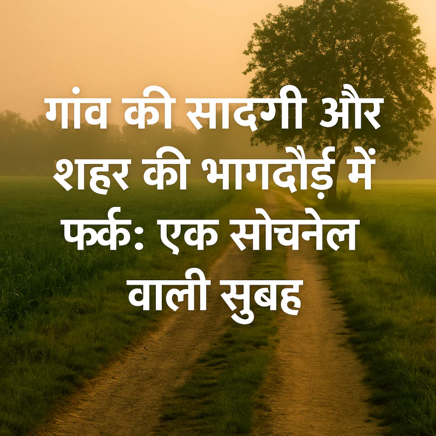 क्या गांव की सादगी भरी ज़िंदगी शहरी चमक-धमक से बेहतर है?