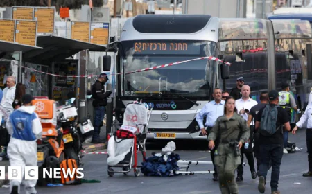Six Israelis killed by Palestinian gunmen at Jerusalem bus stop